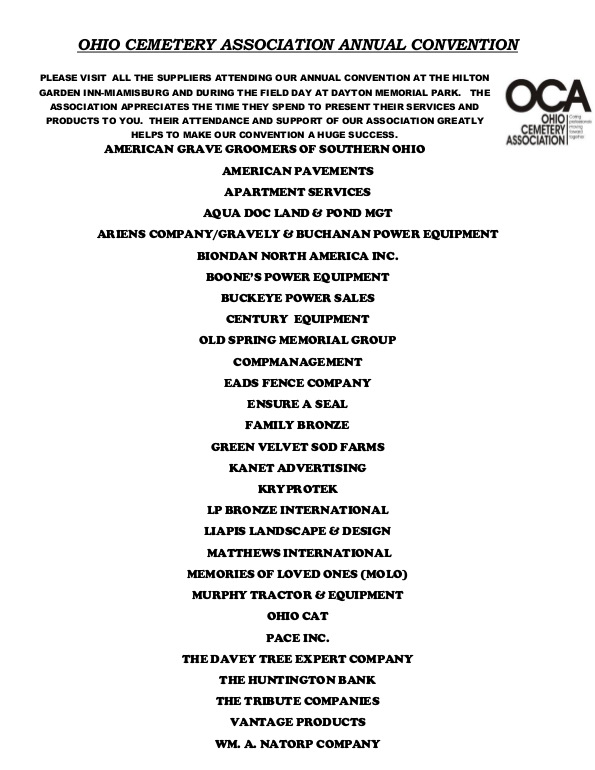 Annual Convention 2015 Sponsors OS